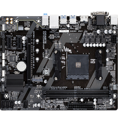 技嘉（GIGABYTE）A320M-S2H 主板 (AMD A320/Socket AM4)