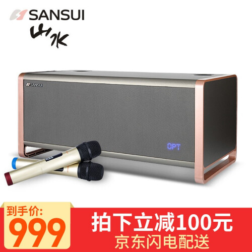 山水（SANSUI） H3蓝牙话筒无线手机k歌麦克风电视家庭ktv音响套装卡拉ok会议音响设备 豪华版