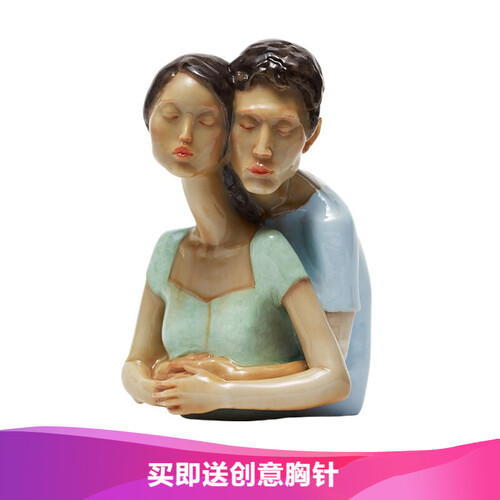 艺术品稀奇艺术向京《因为爱情》Mini版雕塑艺术品 迷你小号桌面摆件创意情人节 mini因为爱情