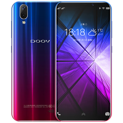 朵唯V33 渐变蓝 2GB+16GB 全面屏老人学生智能手机 全网通4G双卡双待