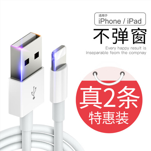 京东超市领臣 苹果数据线iphone11/Xs Max/XR/8/7/6s plus手机快充充电器线USB电源线 1.5米