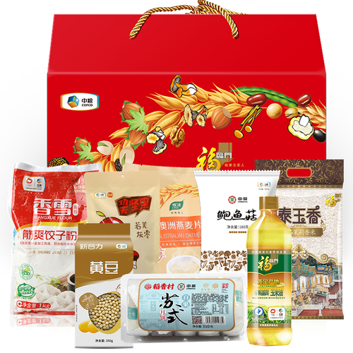 中粮中秋大礼包月饼礼盒五谷杂粮大礼包米面粮油组合中秋节礼品中秋礼盒团购 178型富贵尚选3705g+900ml