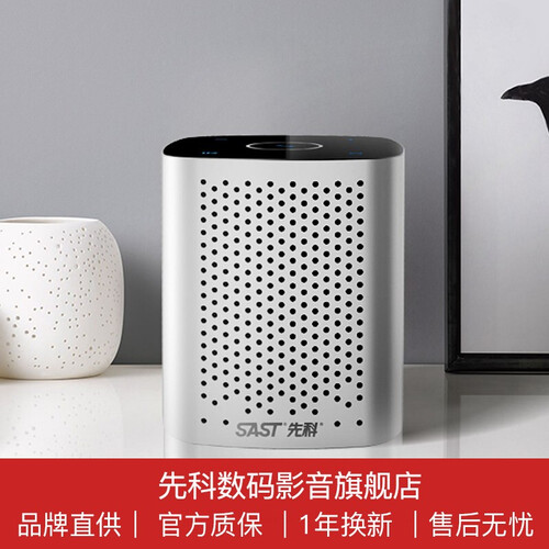 先科（SAST） T11无线蓝牙音箱触屏大音量车载低音炮 迷你手机便携插卡音响 银色