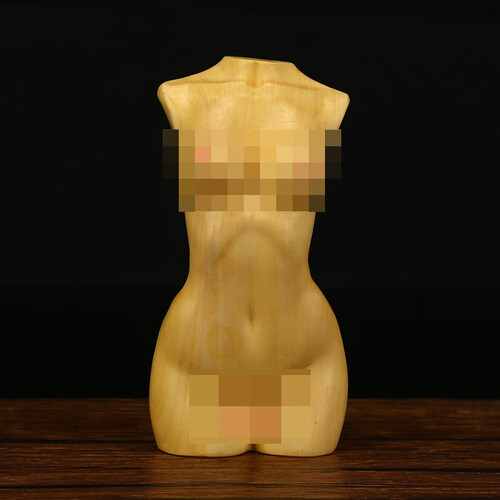 黄杨木雕创意工艺品小摆件实木雕刻手把件男士手工礼品人体美女