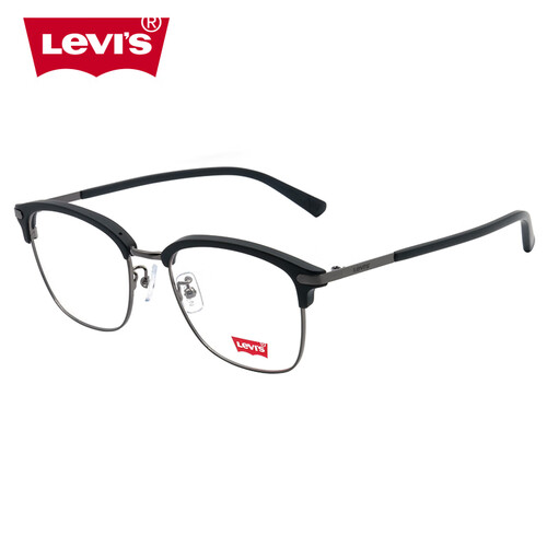 李维斯（Levi's）眼镜框 男女款磨砂黑板材光学近视眼镜架 LS04038ZB C03 50mm
