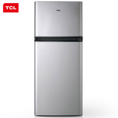 TCL 118升 小型双门电冰箱 LED照明 迷你节能 办公居家便捷之选 环保内胆 （闪白银） BCD-118KA9