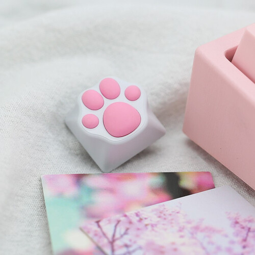 阿米洛（Varmilo）试轴器 个性键帽 粉色猫爪键帽一个