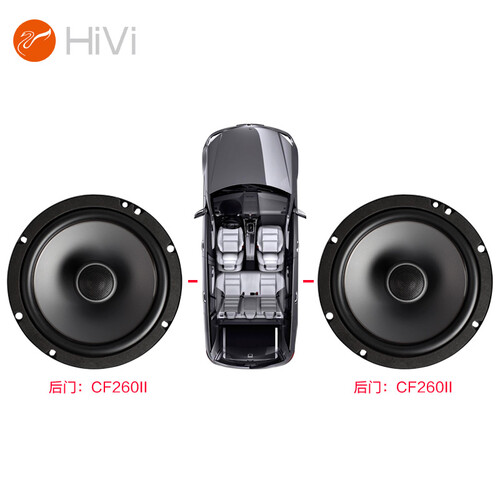 惠威HiVi汽车音响后门6.5英寸CF260II同轴喇叭无损改装高音头车载扬声器通用型音箱可接功放低音炮