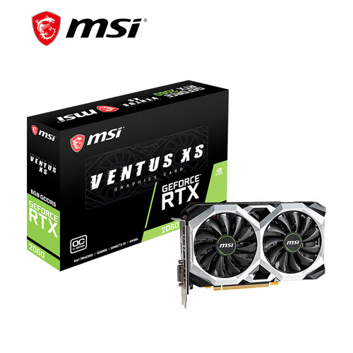 微星（MSI）万图师XS GeForce RTX 2060 VENTUS XS C 6G OCV1 GDDR6 电脑独立游戏电竞ITX小卡显卡