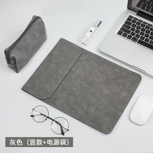 华为14荣耀MagicBook笔记本pro电脑包16.1英寸内胆包mateBook13保护套e 竖款-深灰色+电源袋 荣耀MagicBook Pro 16.1英寸