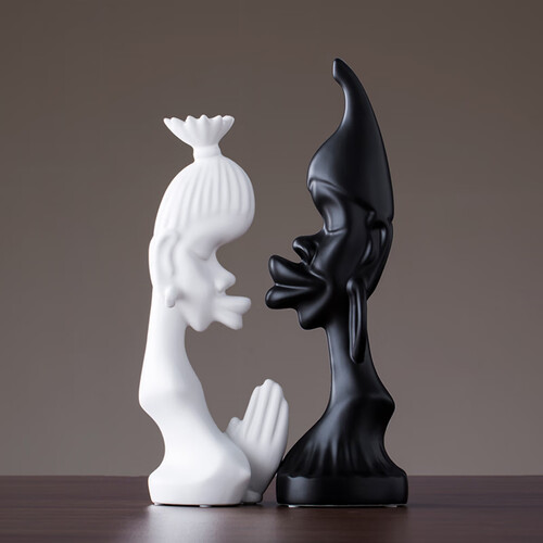 贝汉美(BHM) 创意陶瓷抽象艺术摆件工艺品 家居客厅电视柜红酒柜装饰品摆设 套装价