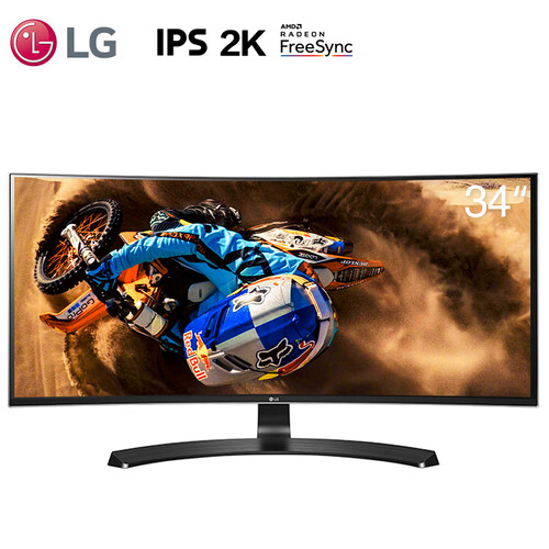 LG 34英寸 21:9 曲面 带鱼屏 2K IPS 硬屏 显示器 广色域 FreeSync 升降底座 低闪屏 滤蓝光 显示屏 34UC88