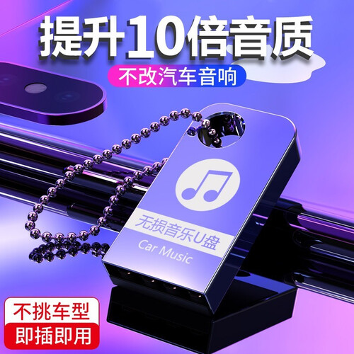 【已更新8月新歌】【不改汽车音响 提升音质】车载u盘带音乐视频无损音质 汽车mp3播放器 热门音乐 16G黑胶升级版（1400音乐+140视频）极光银