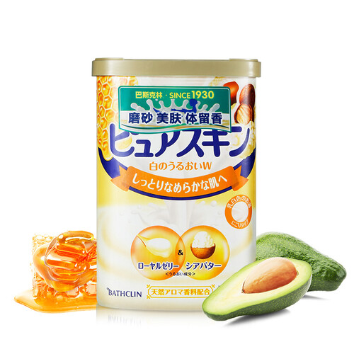 京东超市巴斯克林(Bathclin)滋养美肤香浴盐(蜂王浆乳木果油)660g(日本进口)