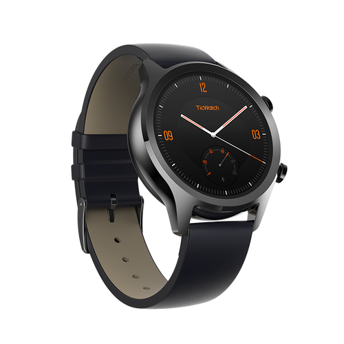 TicWatch C2经典系列简约智能手表男 腕上支付运动手 防水应用下载GPS定位 遂空黑