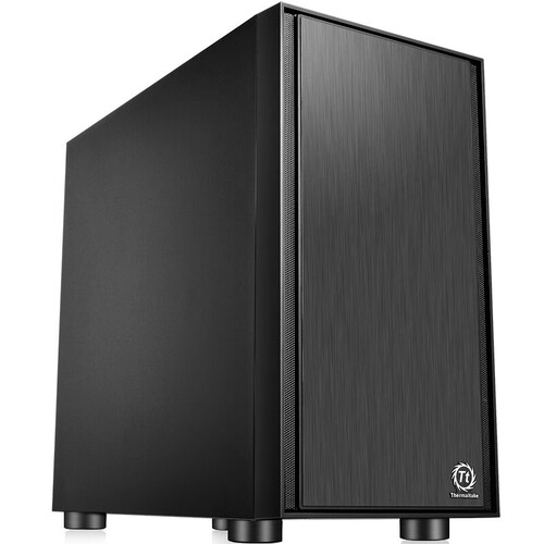 Tt（Thermaltake）启航者F1 黑色静音版 Mini小机箱水冷电脑主机（支持MATX主板/支持背线/钢板0.6mm/U3）