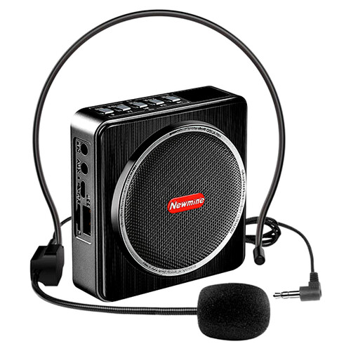 纽曼（Newmine）K61小蜜蜂扩音器教师用有线迷你大喇叭播放器耳麦腰麦便携大功率音响蓝牙话筒户外导游商务黑