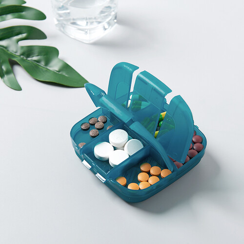 京东超市侑家良品 随身药盒子 便携分装药片盒旅行药品分装收纳盒