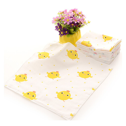 京东超市喜亲宝(K.S.babe)全棉纱布婴儿口水巾 新生儿喂奶巾小手帕 宝宝用品围嘴澡巾25*25厘米体验单条装颜色随机