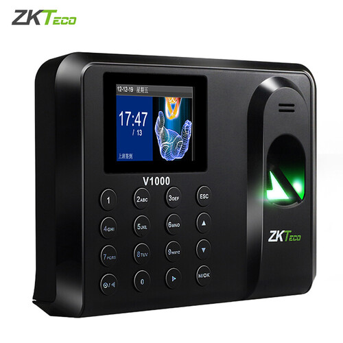 ZKTeco/中控智慧V1000指纹打卡机考勤机器员工手指上下班签到指纹式打卡器 标配升级版+专用优盘