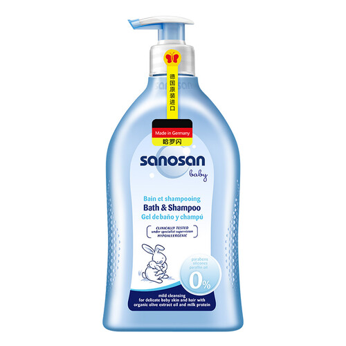 京东超市哈罗闪 （sanosan）婴儿二合一沐浴洗发露500ml 儿童沐浴露 宝宝洗发水 德国原装进口