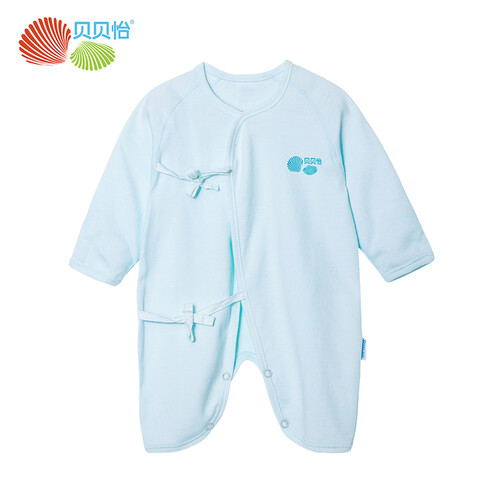京东超市贝贝怡 Bornbay新生儿连体衣春季衣服婴儿衣服0-3个月0-6个月蝴蝶衣和尚服 淡蓝 59