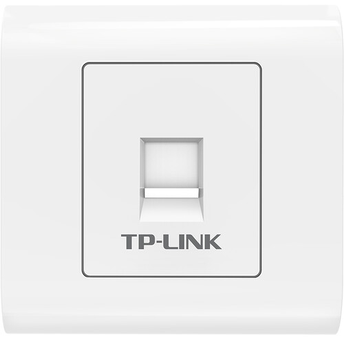 TP-LINK TL-EF5e01 单口网络信息面板  86型工程级电脑光纤宽带网线插座（集成超五类非屏蔽免打信息模块）
