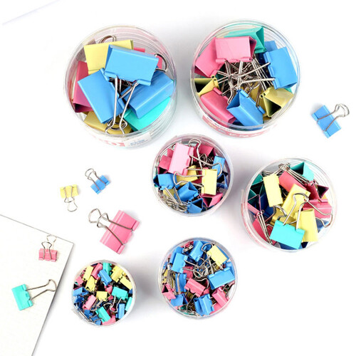 欧标（MATE-IST）12只装51mm彩色 长尾夹凤尾夹燕尾夹票据夹 B2506