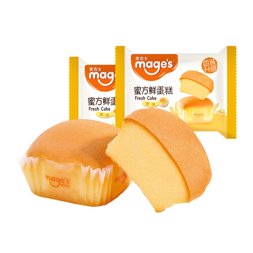京东超市麦吉士蜜方鲜蛋糕原味早餐小面包糕点零食500g/袋（新老包装随机发货）