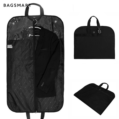 BAGSMART 防泼溅水简便出差西装手提袋 旅行便携式正装西服包男 黑色001