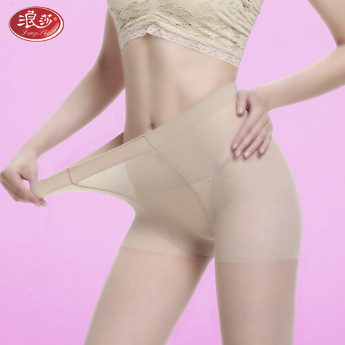 浪莎连裤袜大码丝袜双面加档加大码连裤袜女胖mm防勾丝夏季薄 加大码--肤色 防勾丝款