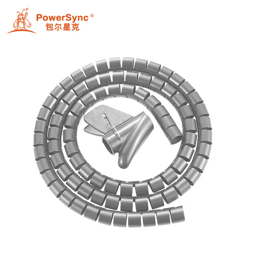 包尔星克 网线数据线缠绕管保护套理线器 收纳电脑电源线整理捆绑绕线管直径25mm 银色 ACLWAGW325S