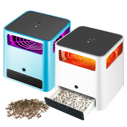 三板斧灭蚊灯家用电子灭蚊器神器驱蚊器灭苍蝇灯灭蚊子诱捕蚊器防蚊吸蚊灯室内外静音 雅白色【升级版/驱蚊灭蚊二合一】