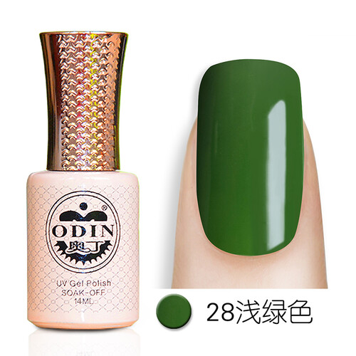 奥丁（ODIN） 奥丁甲油胶可卸光疗芭比qq胶马卡龙糖果色指甲油胶25-48号批发 28浅绿色