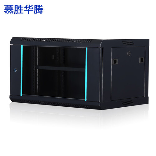 慕胜华腾 6u 9u 12u网络机柜墙柜 交换机机柜弱电监控加厚钢化玻璃小型机柜 AS.6406 6u加厚款