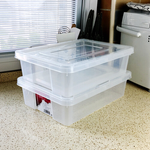 京东超市家生活A+ 高透密封塑料收纳箱 7.5L 大号透明加厚衣物整理箱 玩具储物箱 桌面 车载收纳盒 透明2只装 3188