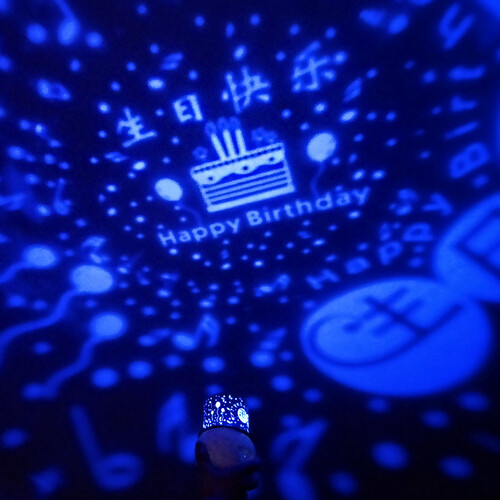 生日礼物送女孩男孩 浪漫星空灯投影灯小夜灯彩灯儿童礼物送女孩男孩送孩子生日礼品 生日快乐+精美包装