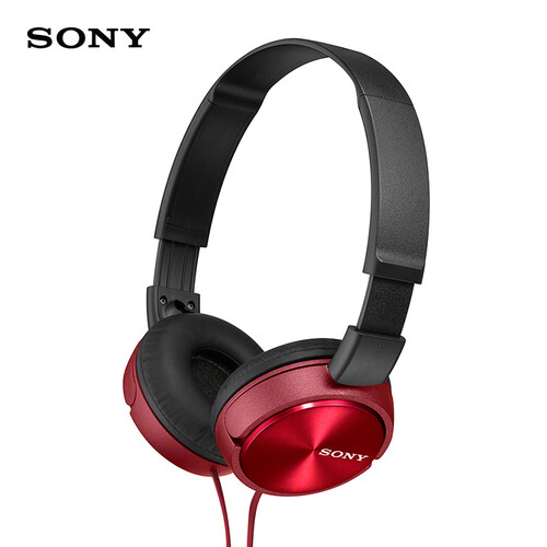 索尼（SONY）MDR-ZX310 头戴式立体声耳机 监听耳机 红色