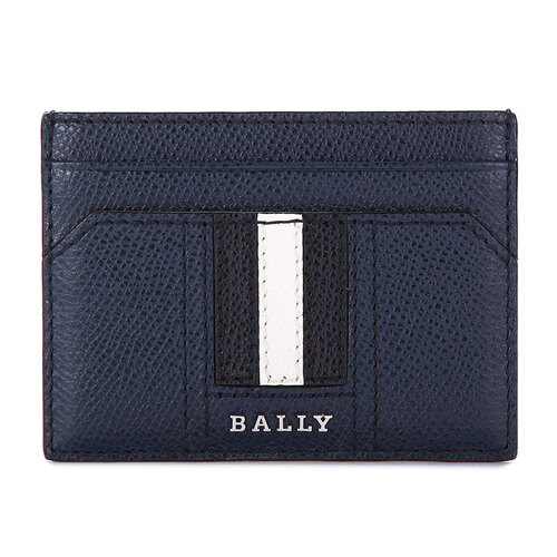 BALLY 巴利 男士黑色牛皮卡包 6218031 THAR.LT/10 深蓝色THAR.LT/17