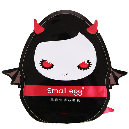香港small egg小鸡蛋er面膜粉蛋黑魔鬼清洁面膜补水提亮肤色深层清洁保湿黑面膜清爽控油卸妆祛痘 黑魔鬼清洁面膜10片