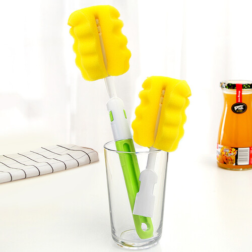 京东超市家杰 海绵百洁布杯刷清洁刷强力不伤手去污刷子(送替换刷头一个) JJ-YS212