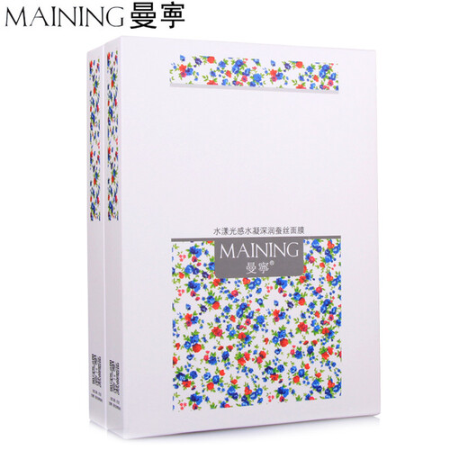 曼宁 水漾光感水凝深润蚕丝面膜 6片/盒 面贴膜