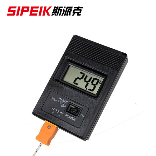 斯派克TM902C数字温度计手持模具测温仪热电偶线接触水温油温点温计K型沥青混凝土测温 温度表TM902C一套(表+线)