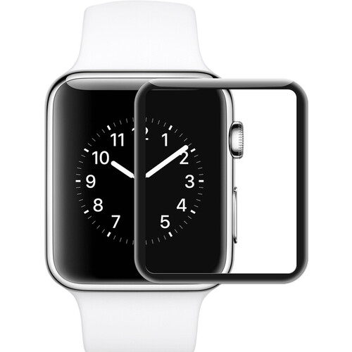 京东超市毕亚兹 苹果Apple Watch1/Series2/3手表钢化膜 iWatch3D热弯全屏覆盖保护贴膜防水版 42mm-JM329