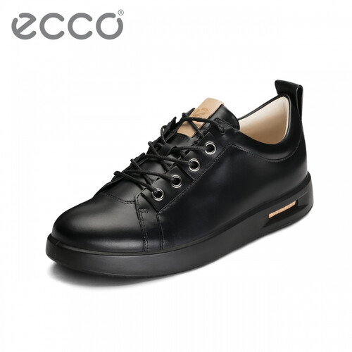 ECCO爱步运动休闲鞋男透气板鞋时尚男鞋 酷型271144 黑色27114450263 40