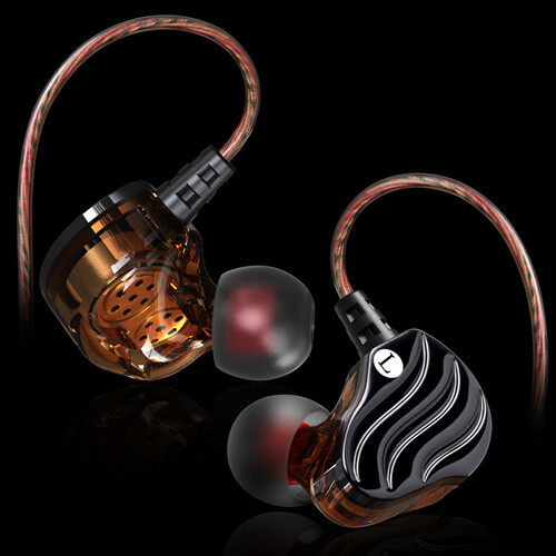 星凰  重低音四核双动圈耳机入耳式耳塞低音炮HiFi发烧运动耳机 黑色 适用于一加6/5/5t/3t