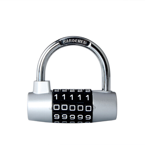 嘉仕杰 5位密码锁衣柜锁 防盗锁健身房柜门锁  户外旅行拉杆箱锁 银色20621