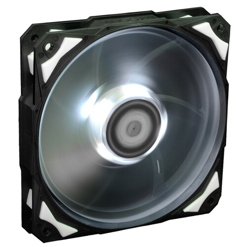 ID-COOLING PL-12025-W LED白光高效能机箱风扇 800-2200转温控带减震垫