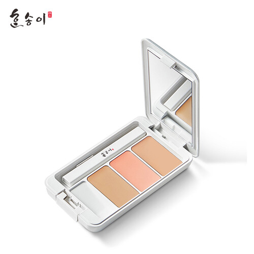 韩朵 孕妇护肤品三色透亮遮瑕膏 保湿提亮控油持久遮盖脸部痘印斑点黑眼圈彩妆化妆品