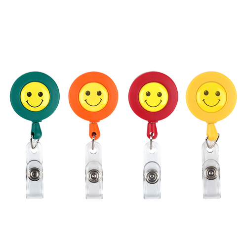 金隆兴 易拉扣可定制磨砂可伸缩夹扣 医生护士工牌夹子塑料卡夹工作证夹卡套胸卡证件卡套夹子 蓝色 1个